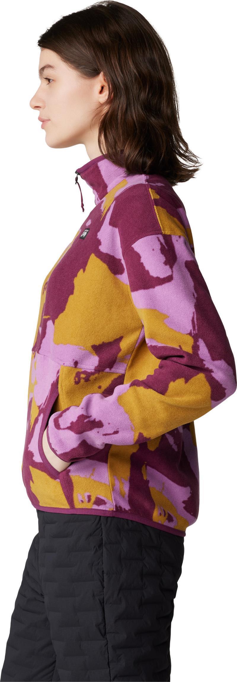 Microchill Pullover - Womens - lilac glow snowdrifts print 1