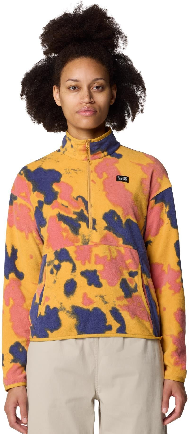 Microchill Pullover - Womens - sundown gold blissed dye print 1
