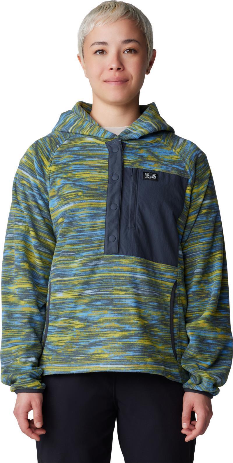 Microchill Snap Neck Pullover - Womens - Nitric Blue Stria Print 1