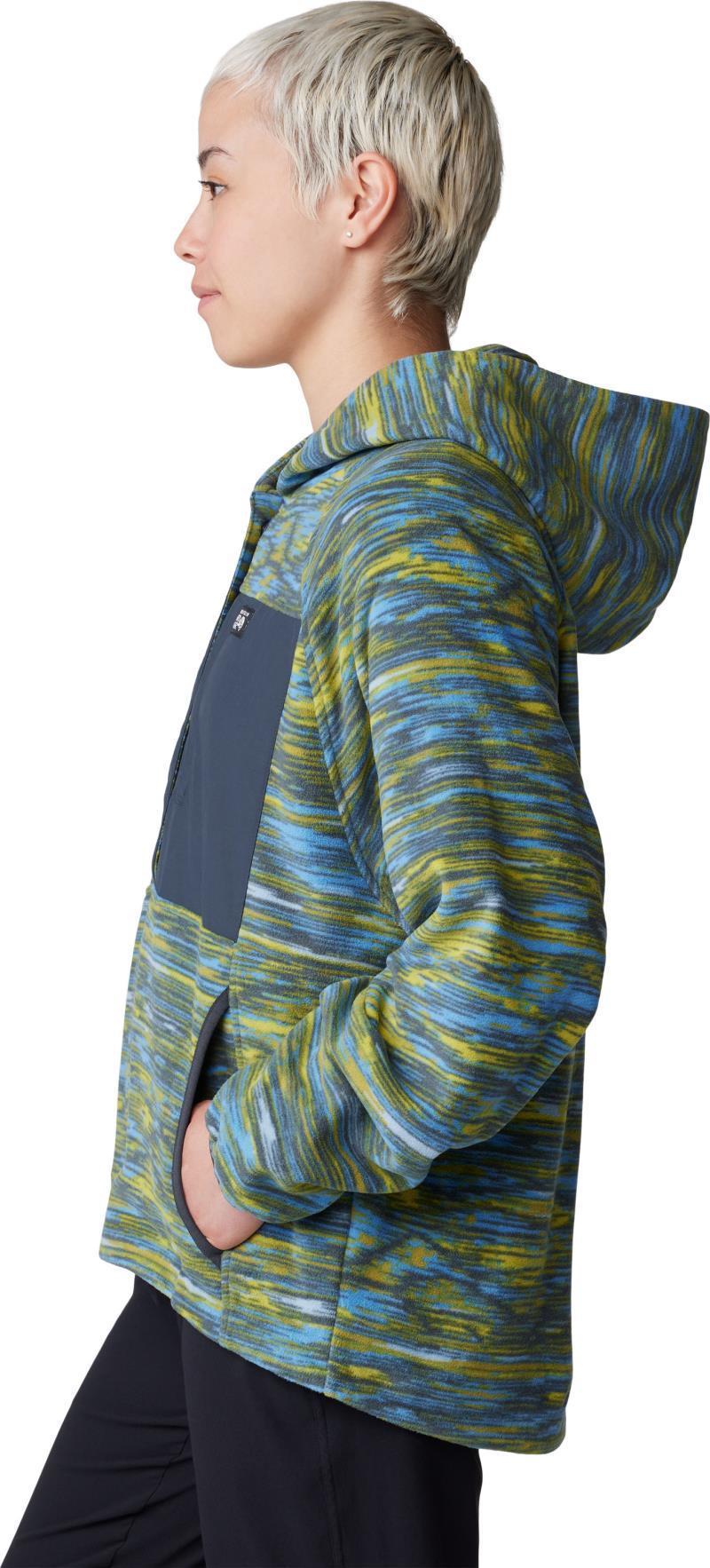 Microchill Snap Neck Pullover - Womens - Nitric Blue Stria Print 5