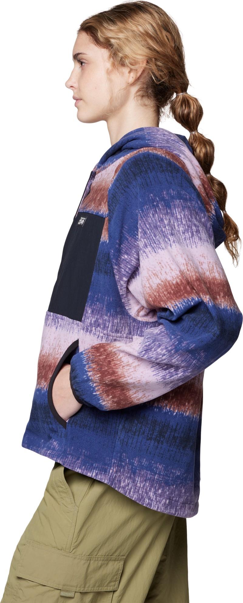 Microchill Snap Neck Pullover - Womens - blue sage gradient stripe 1
