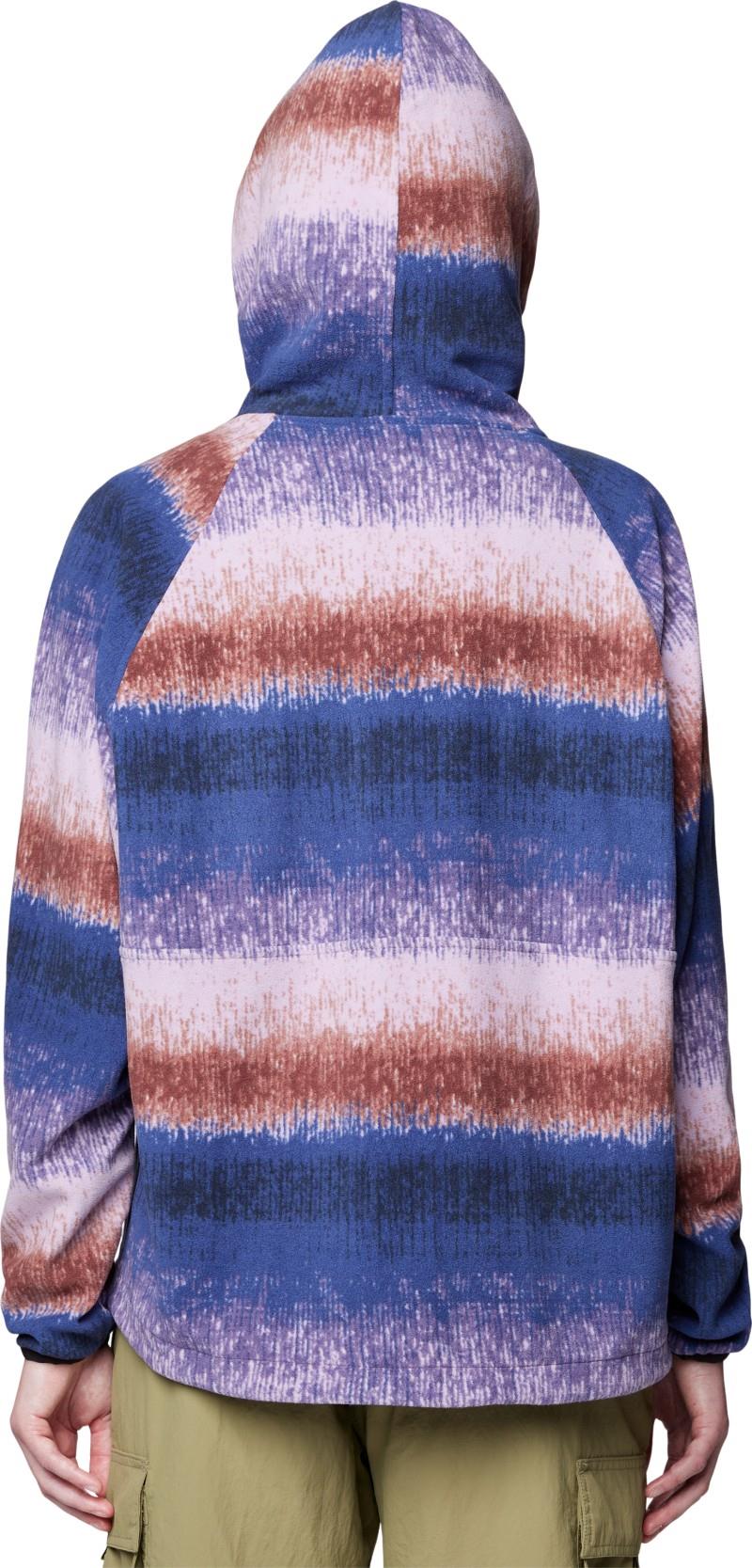 Microchill Snap Neck Pullover - Womens - blue sage gradient stripe 1