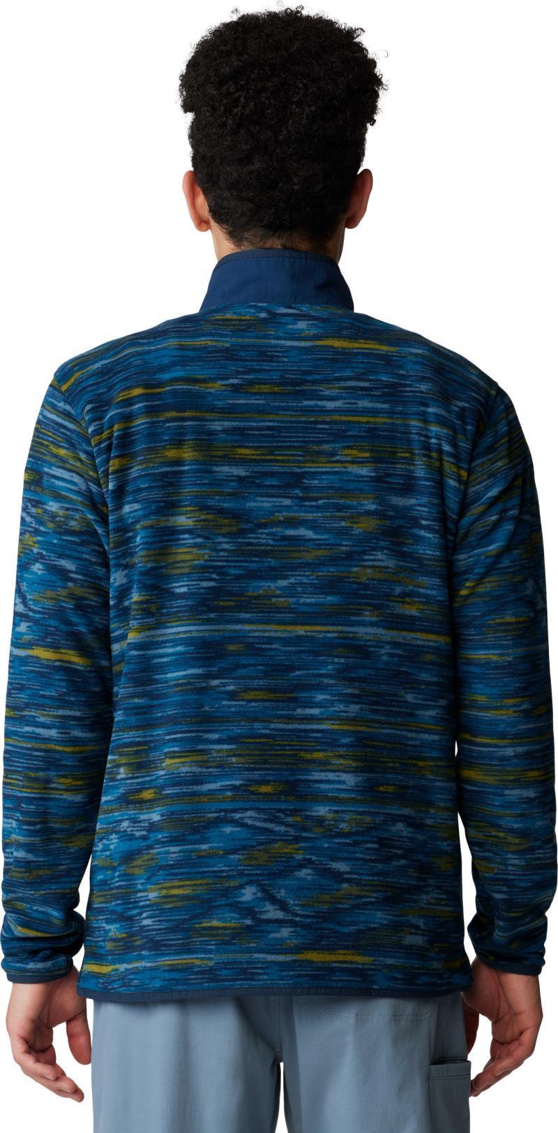 Microchill Snap Pullover - Mens - Dark Caspian Stria Print 2