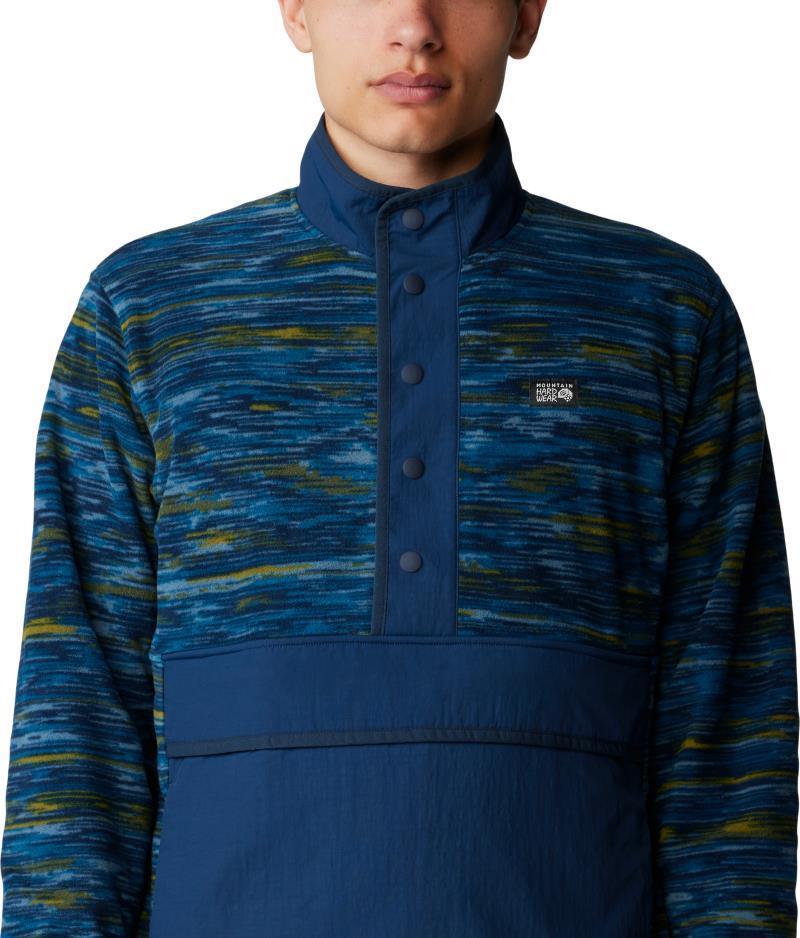 Microchill Snap Pullover - Mens - Dark Caspian Stria Print 5