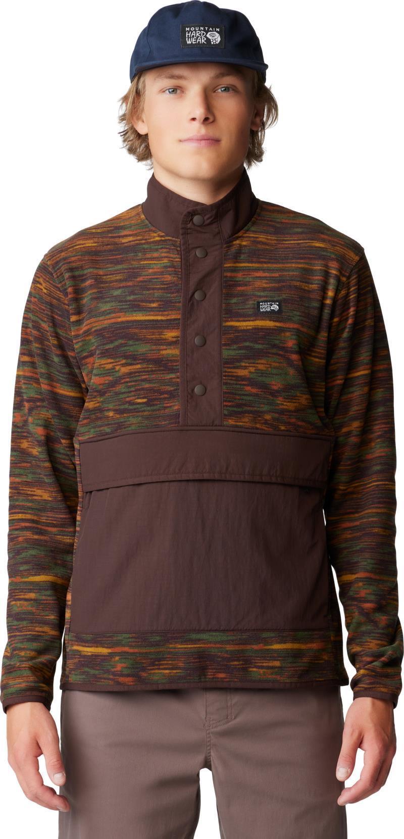 Microchill Snap Pullover - Mens - Iron Oxide Print 1
