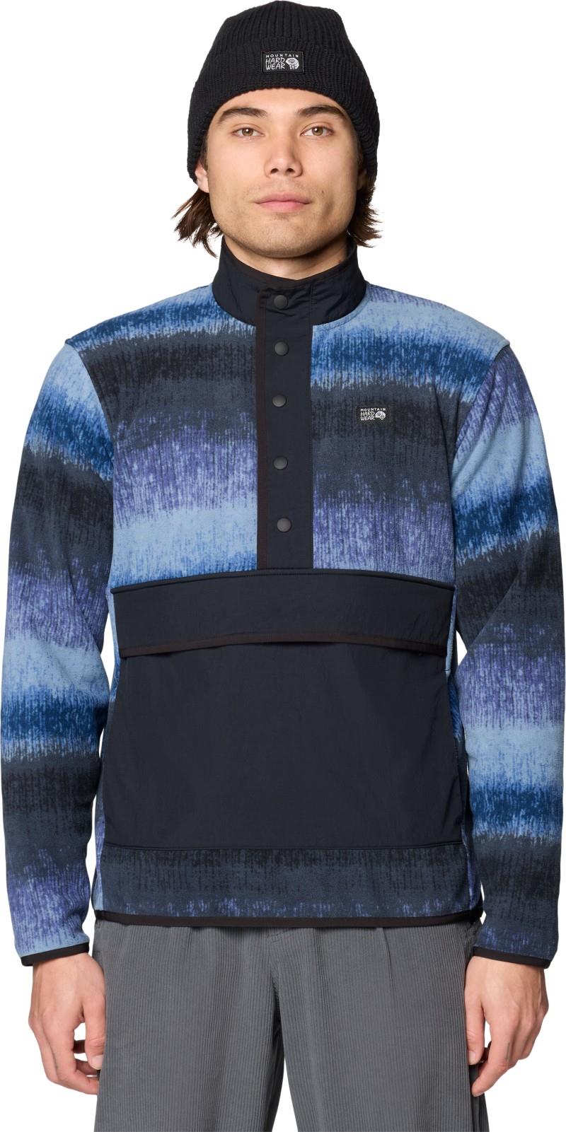 Microchill Snap Pullover - Mens - lapis dusk gradient stripe 1