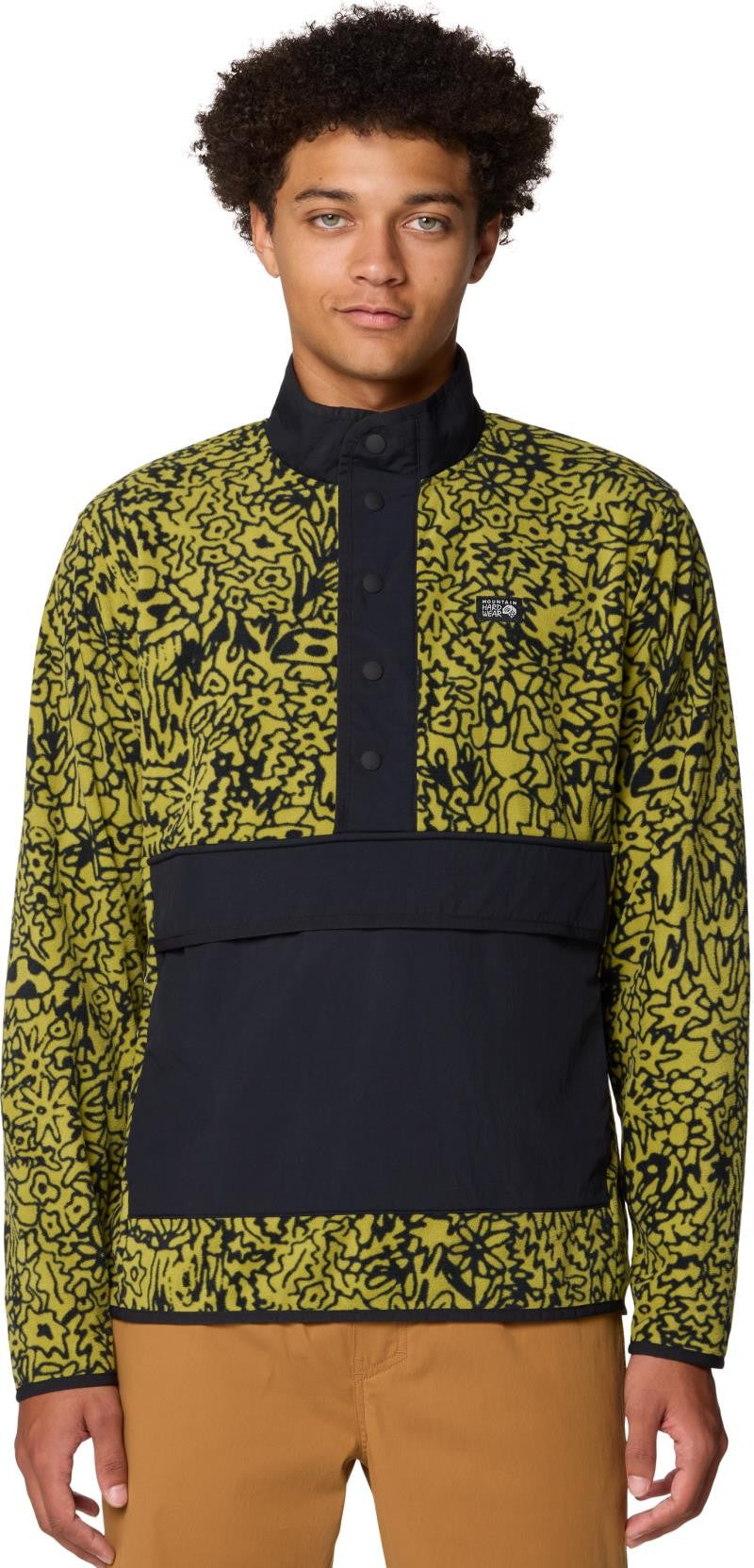 Microchill Snap Pullover - Mens - moon moss forager xl print 1