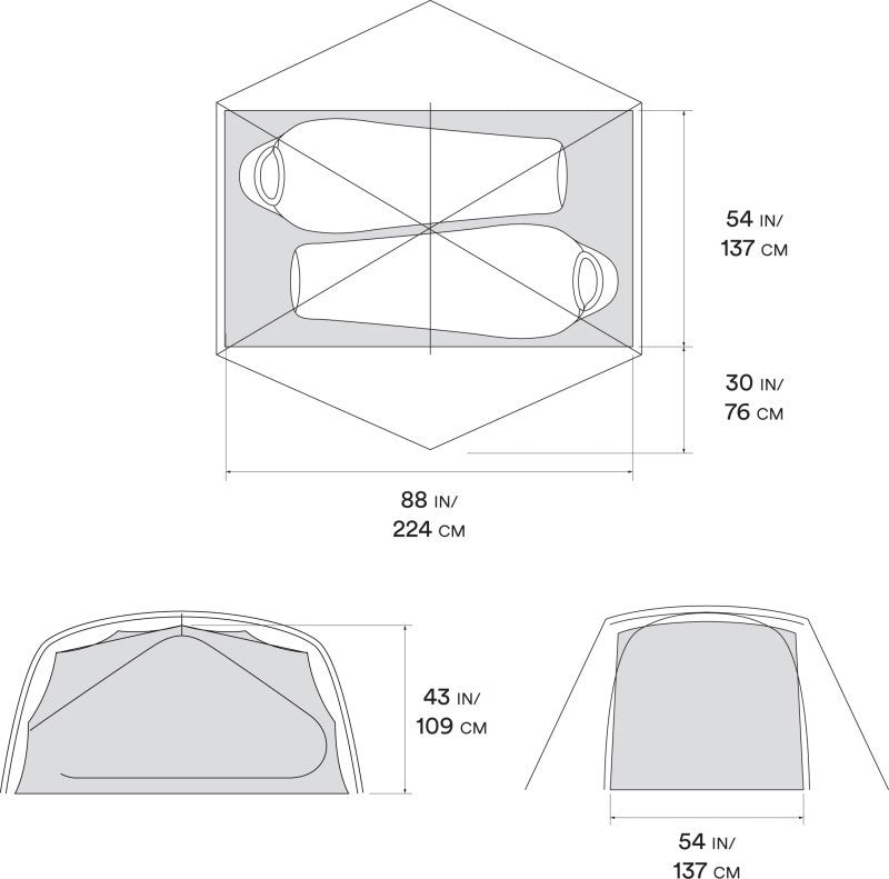 Mineral King 2, 2 Person Tent - grey ice 1