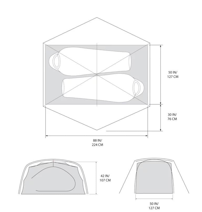 Mineral King 2, All Season, 2 Person Tent - glacial 1
