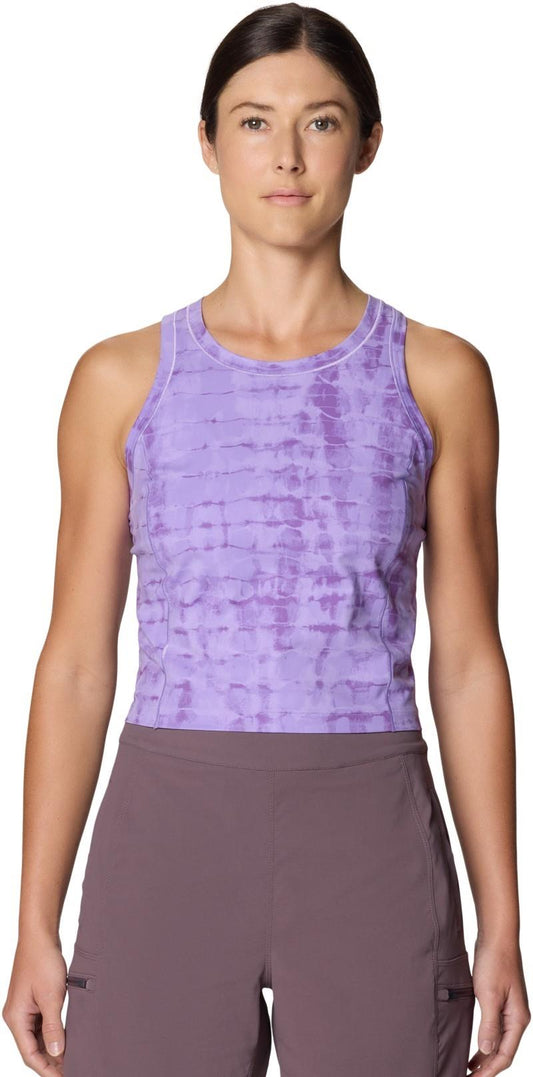 Mountain Stretch Tanklette - Womens - harbor violet prismatic print 1