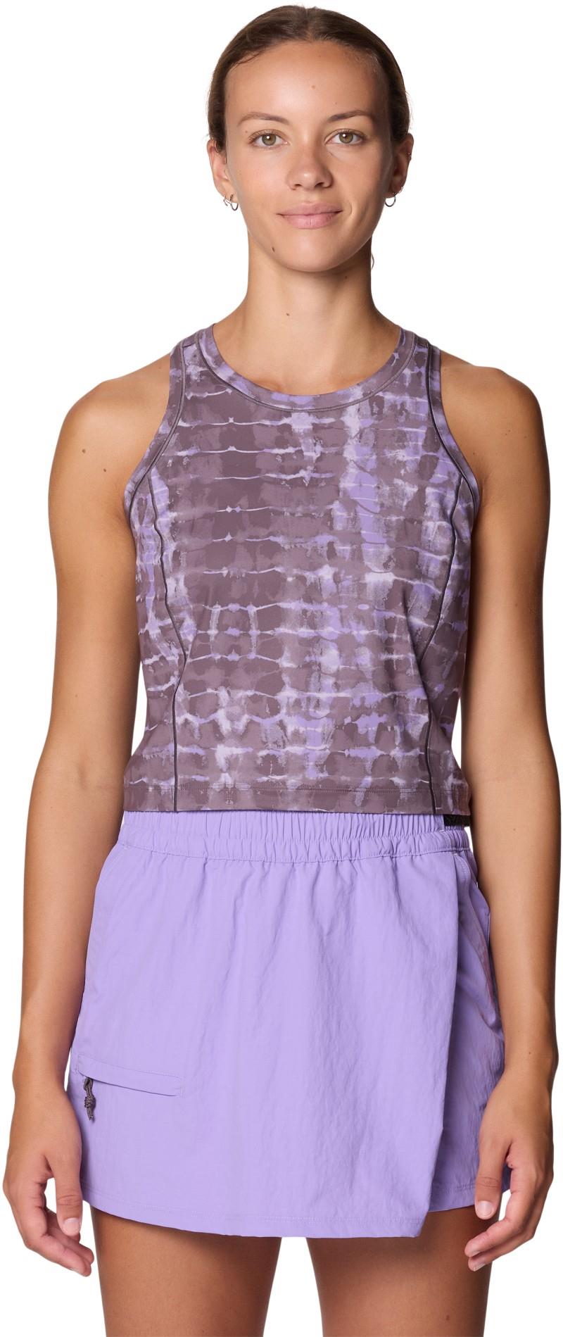 Mountain Stretch Tanklette - Womens - purple sage prismatic print 1