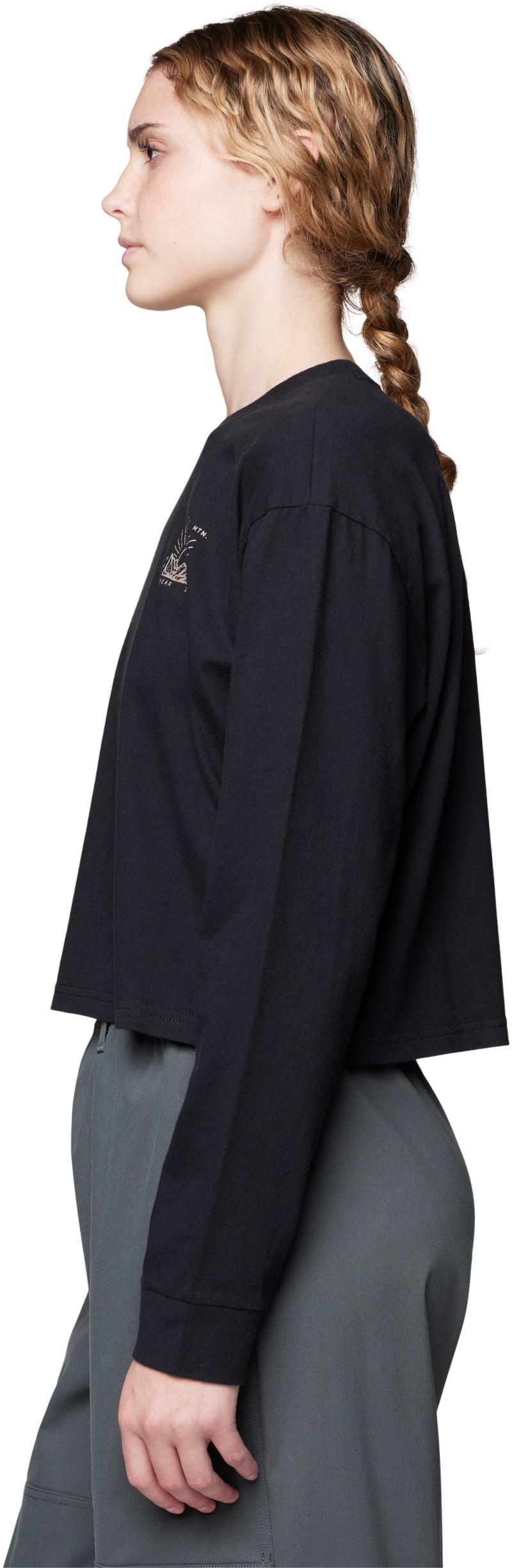 Mountain Sun Boxy Crop LS - Womens - black 1