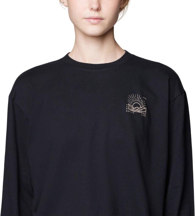 Mountain Sun Boxy Crop LS - Womens - black 1