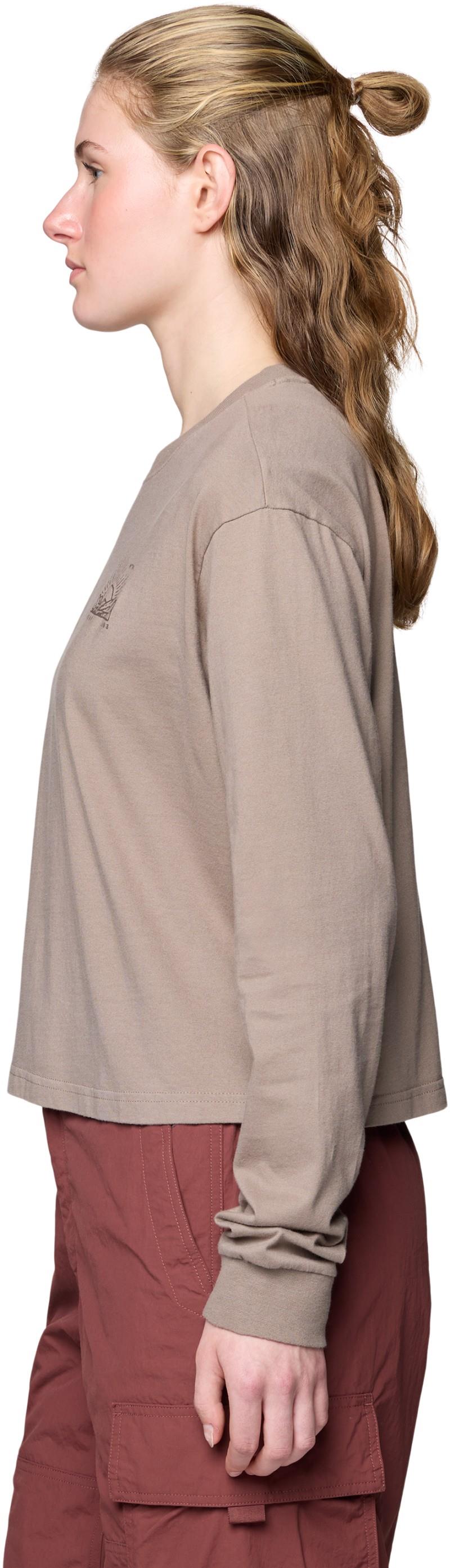 Mountain Sun Boxy Crop LS - Womens - wild taupe 1