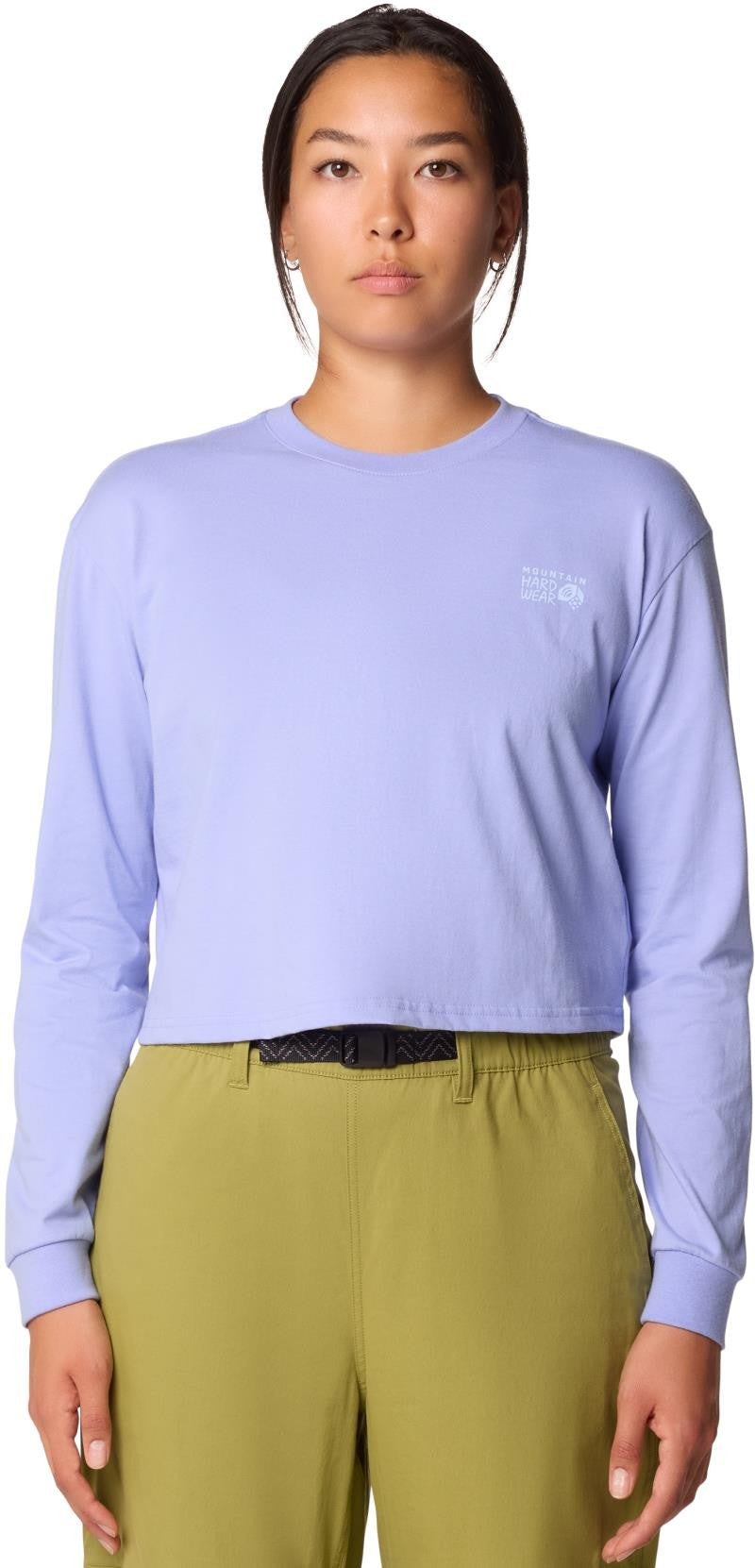 Mountain Sunset Boxy Crop LS - Womens - light illusion 1
