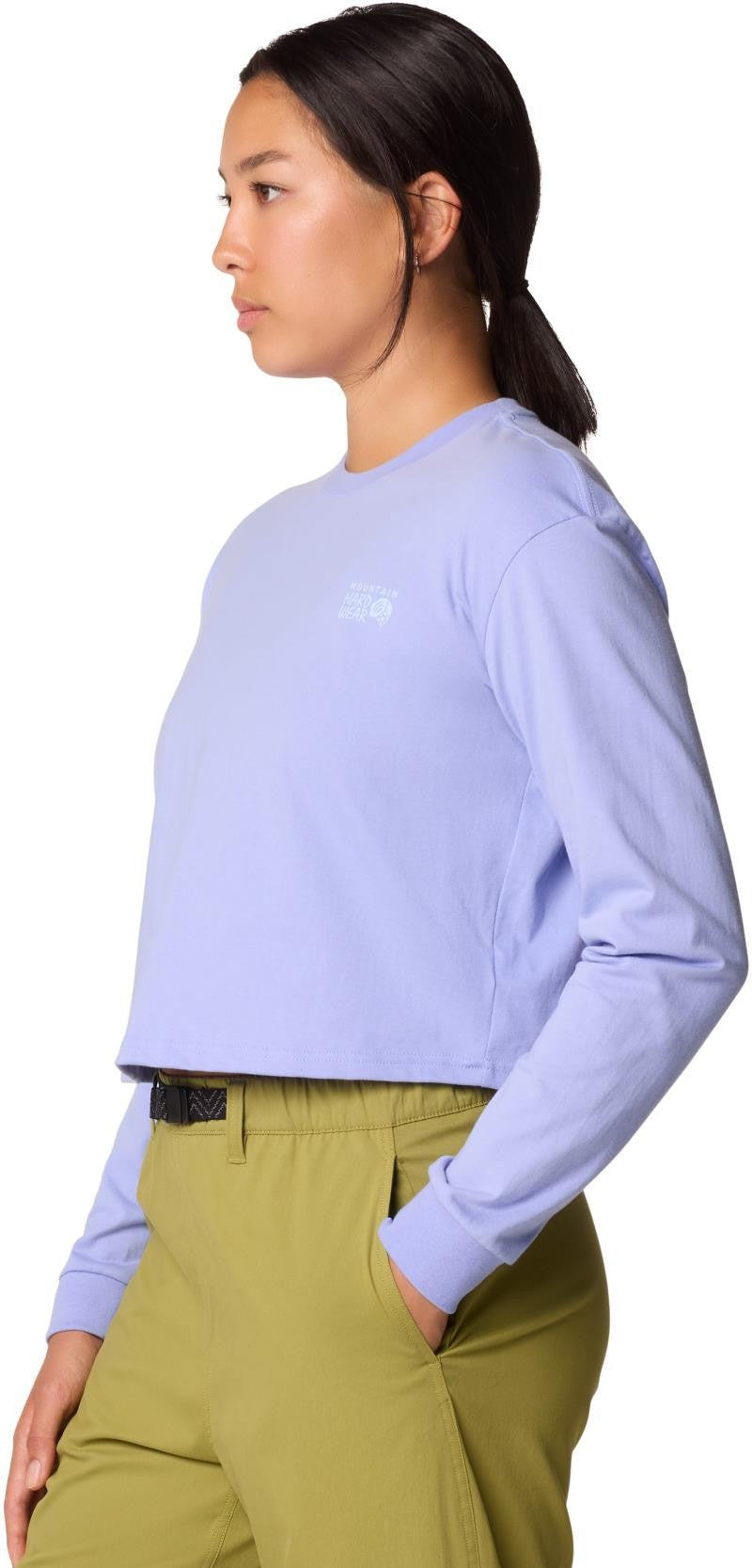 Mountain Sunset Boxy Crop LS - Womens - light illusion 1