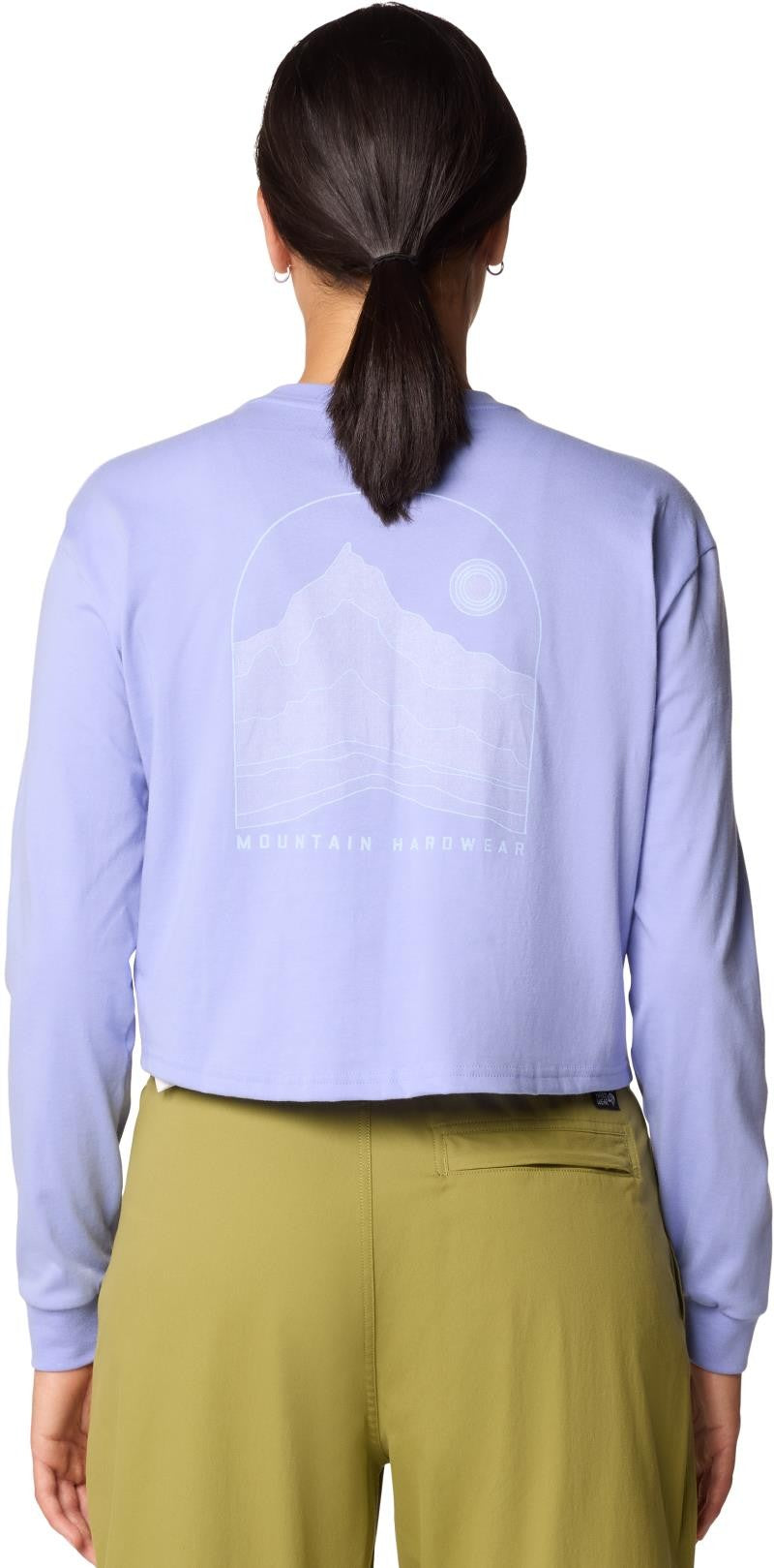 Mountain Sunset Boxy Crop LS - Womens - light illusion 1