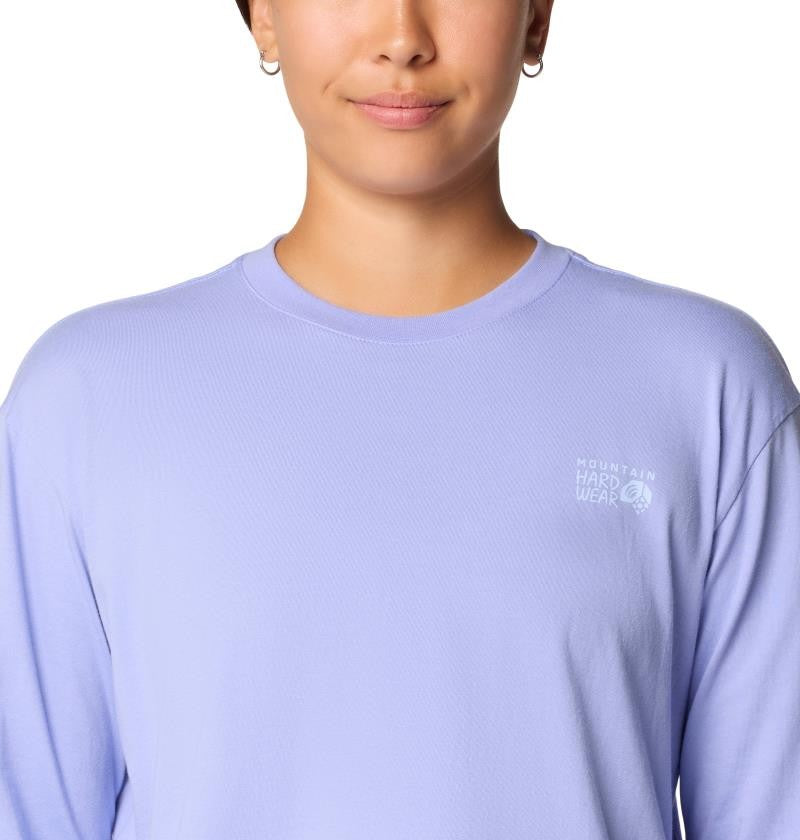 Mountain Sunset Boxy Crop LS - Womens - light illusion 1