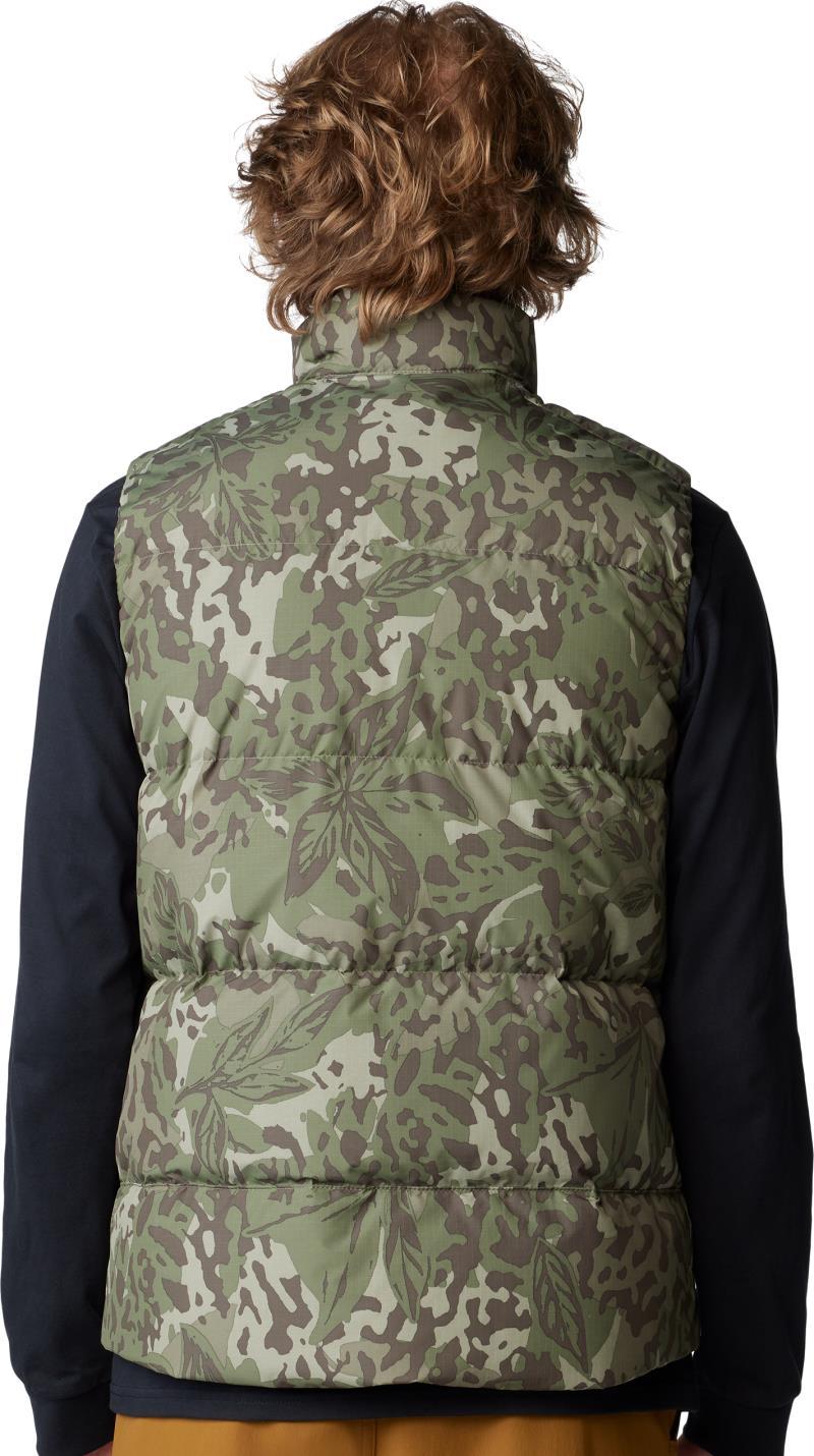 Nevadan Down Vest - Mens - Stone Green Forests Floor Print 5