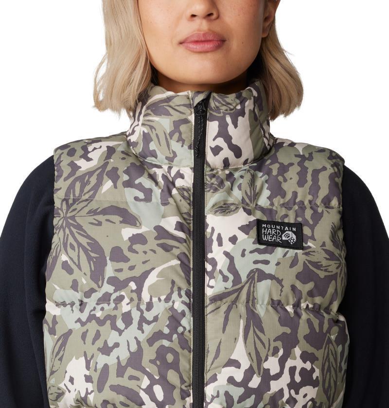 Nevadan Down Vest - Womens - Mantis Green Forests Floor Print 8
