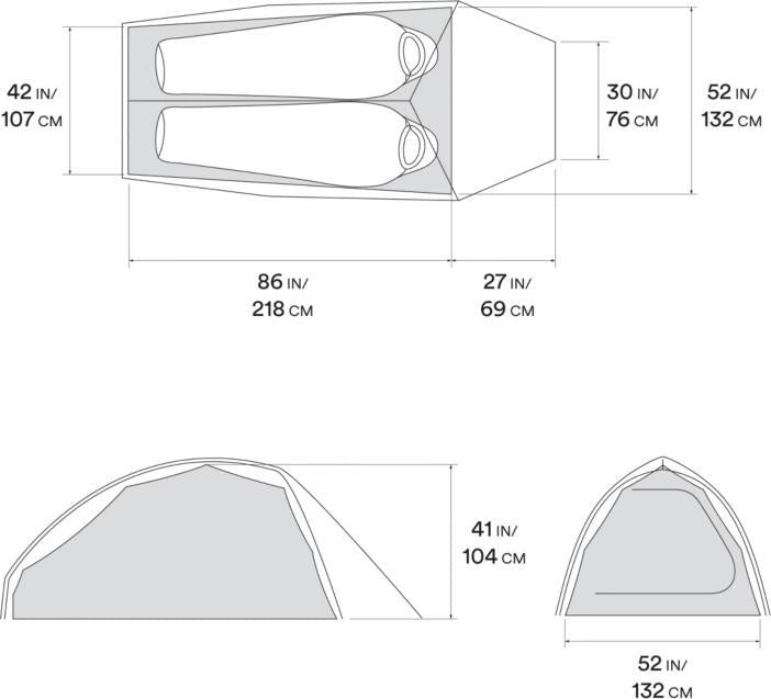 Nimbus UL 2, 2 Person Tent - grey ice 1