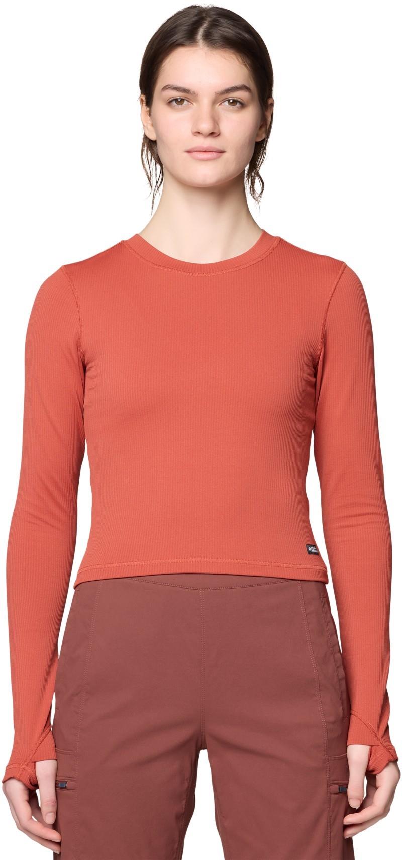 Peak Knit LS - Womens - mars red 1