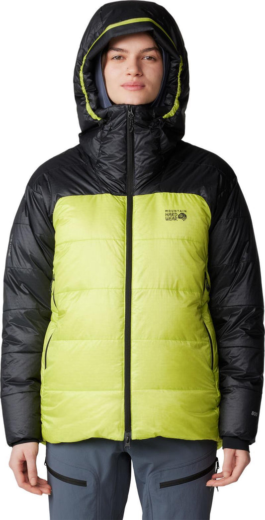 Phantom Belay Down Parka - Womens - citron glow / black 1