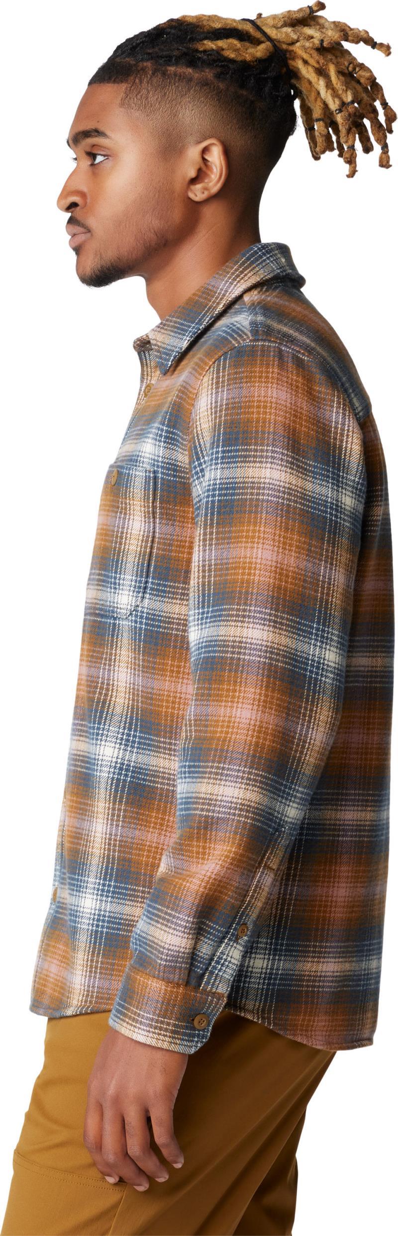 Plusher LS Shirt - Mens - Golden Brown Ombre Buffalo Check Print 6
