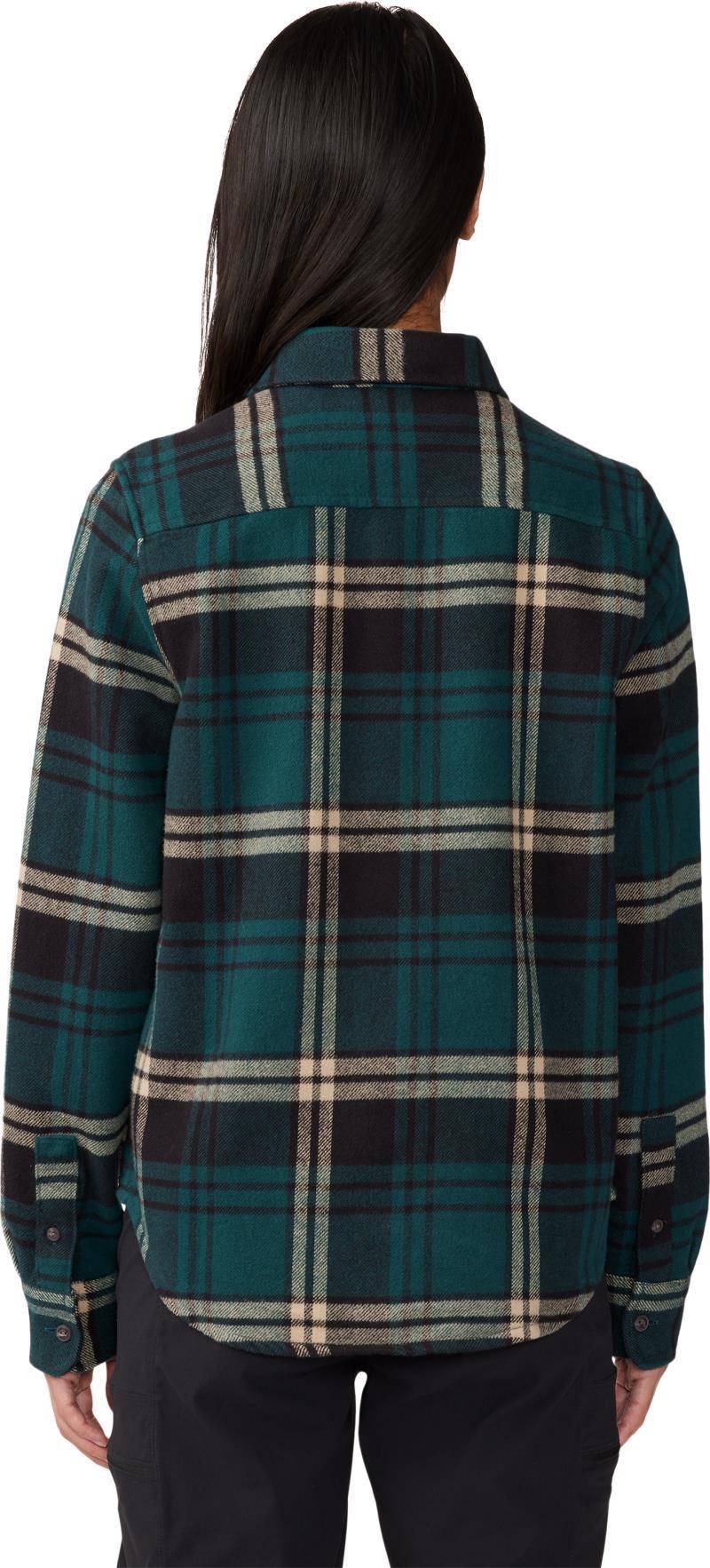 Plusher LS Shirt - Womens - Dark Marsh Plaid Print 3