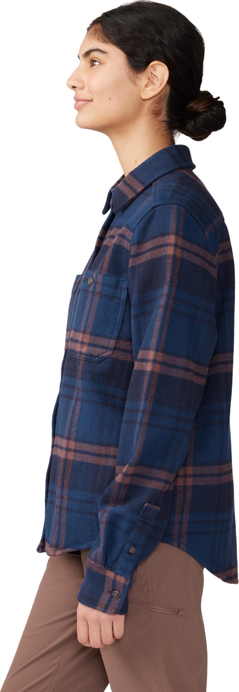 Plusher LS Shirt - Womens - Dark Zinc Plaid Print 2