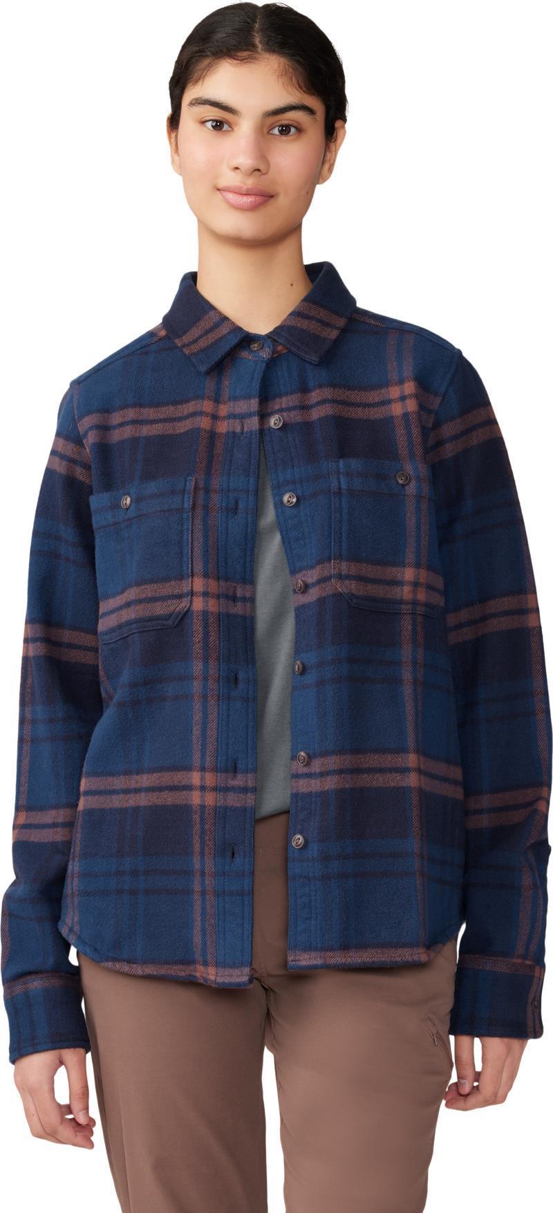 Plusher LS Shirt - Womens - Dark Zinc Plaid Print 4
