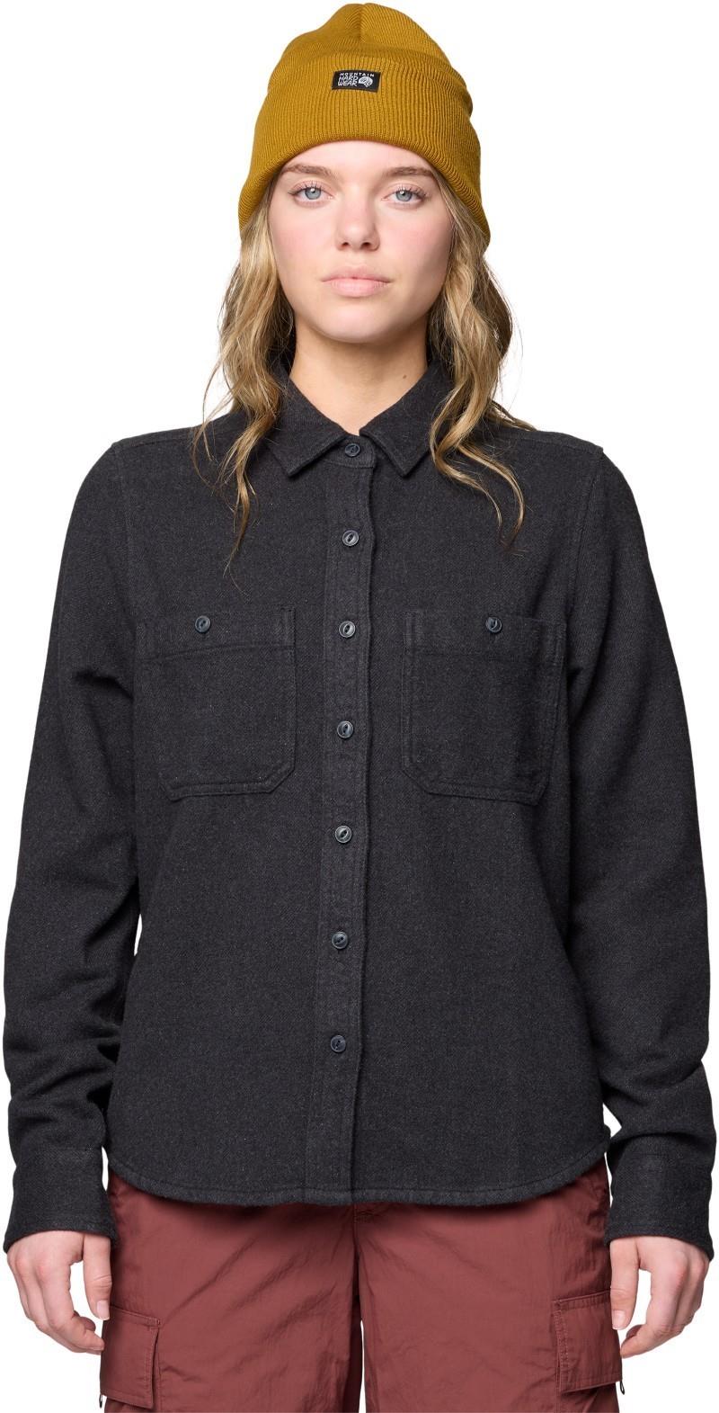 Plusher LS Shirt - Womens - black melange 1