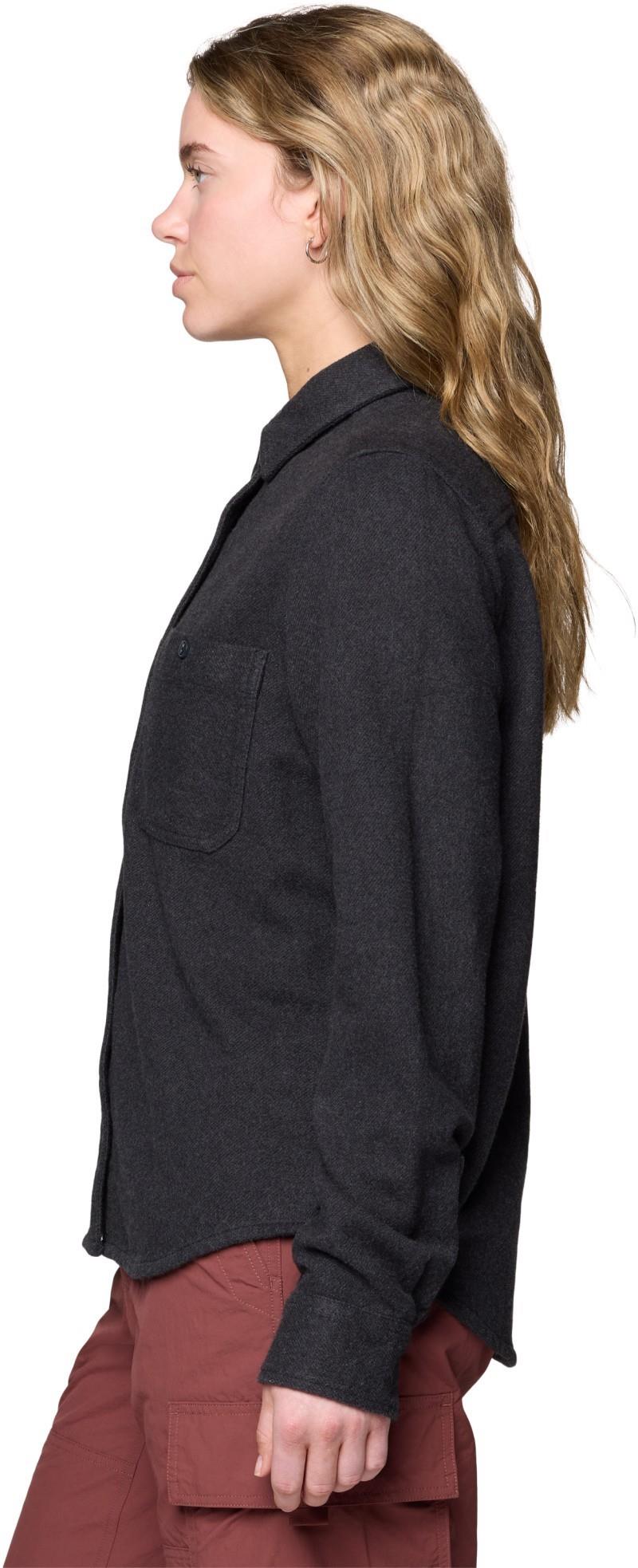 Plusher LS Shirt - Womens - black melange 1