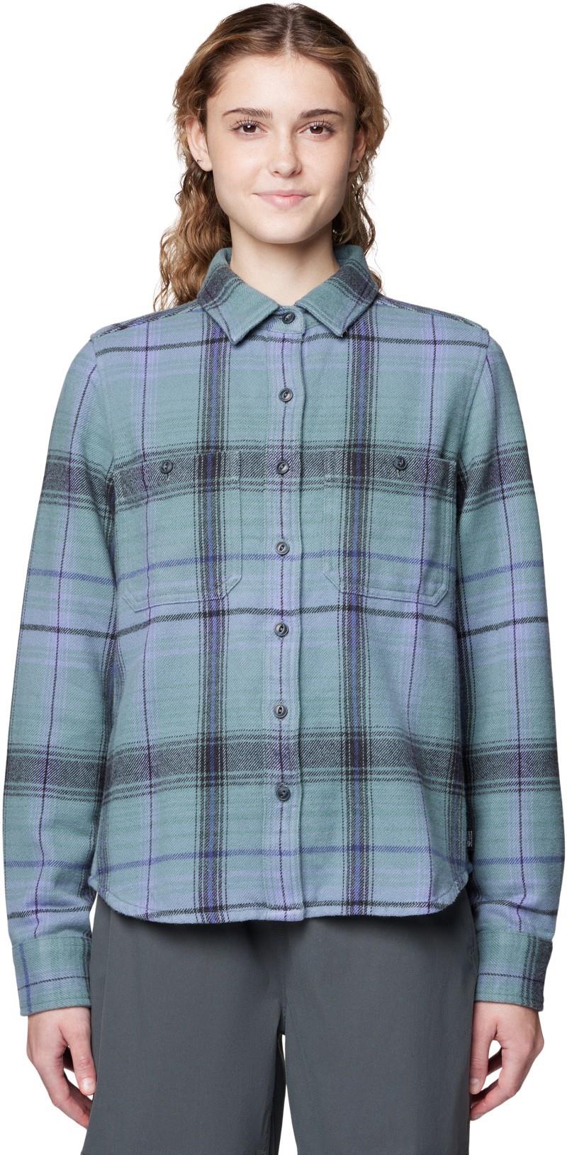 Plusher LS Shirt - Womens - blue sage wyoming plaid 1