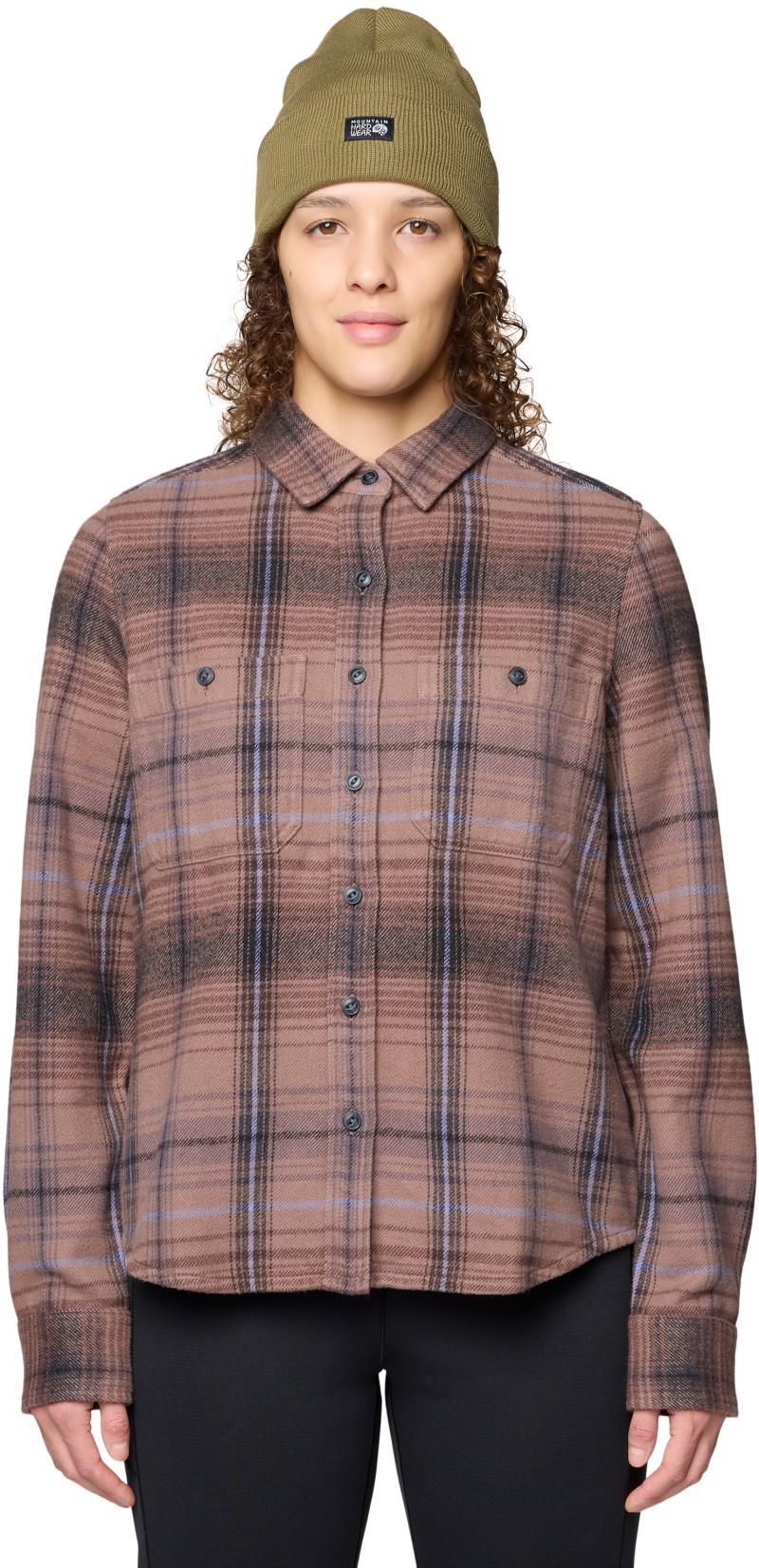Plusher LS Shirt - Womens - wild taupe wyoming plaid 1