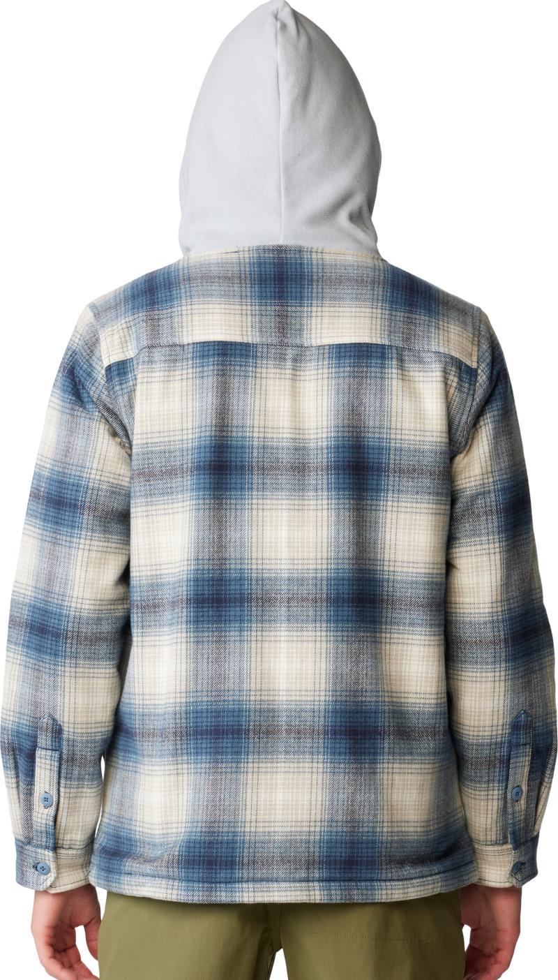 Plusher Microchill Lined Shirt - Mens - Adriatic Blue Ombre Buffalo Check Print 3