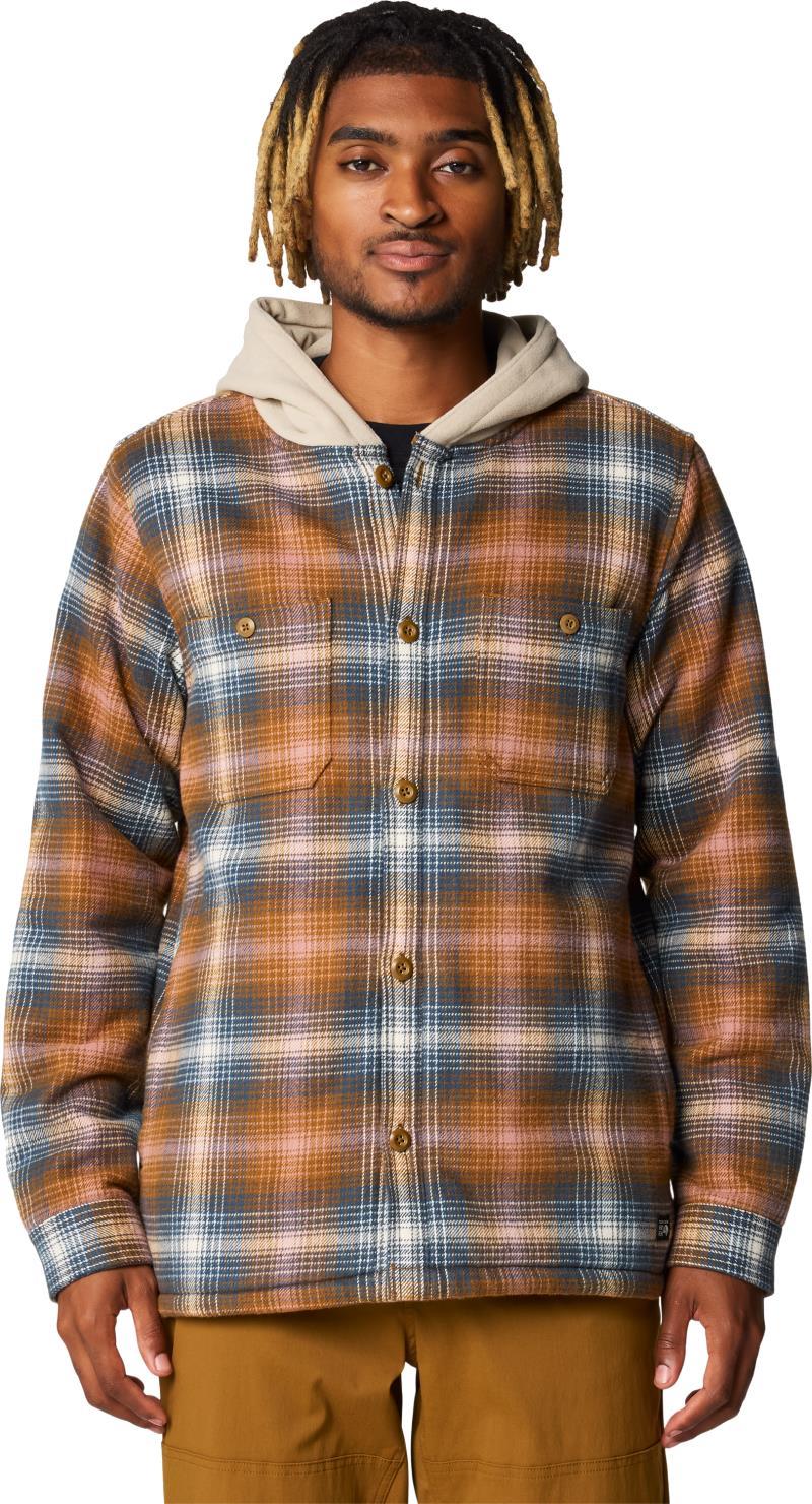 Plusher Microchill Lined Shirt - Mens - golden brown ombre buffalo check print 1