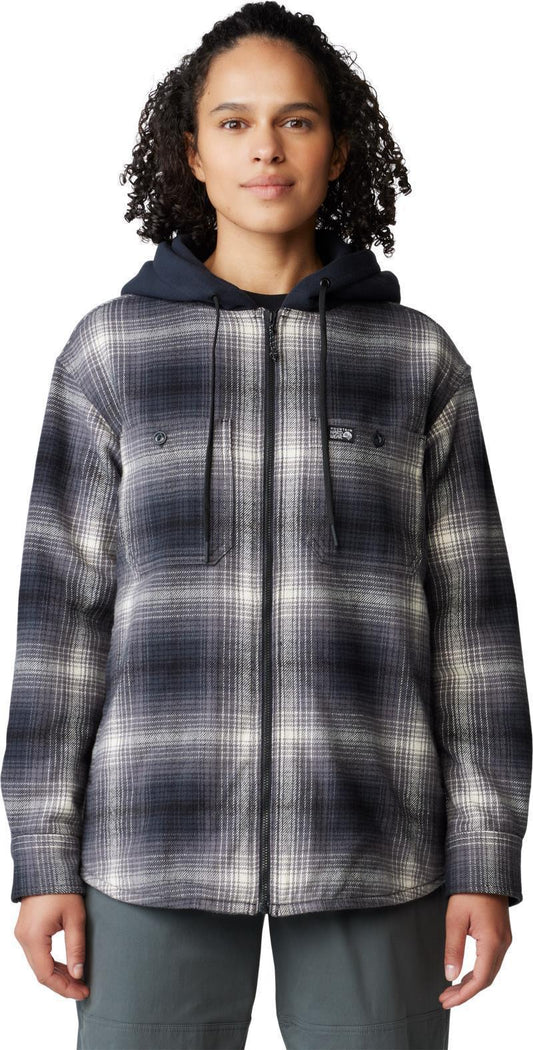 Plusher Microchill Lined Shirt - Womens - Black Ombre Buffalo Check 1