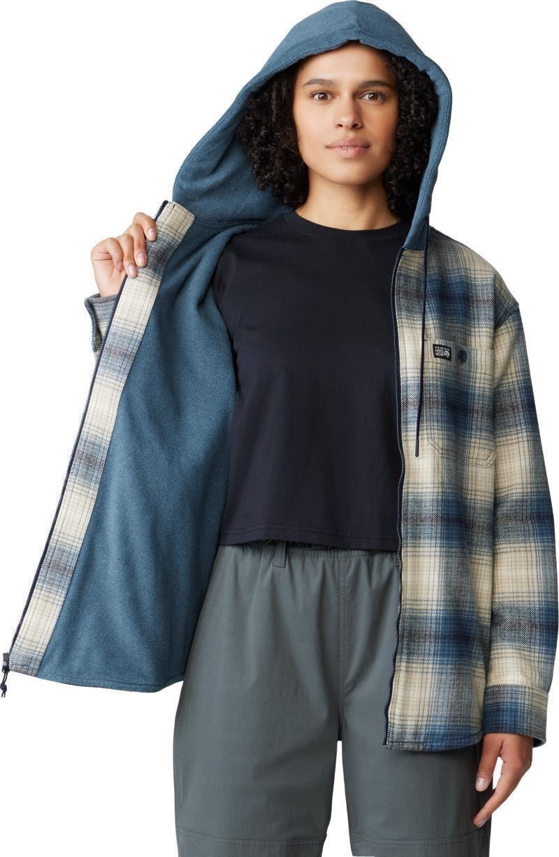 Plusher Microchill Lined Shirt - Womens - adriatic blue ombre buffalo check 1