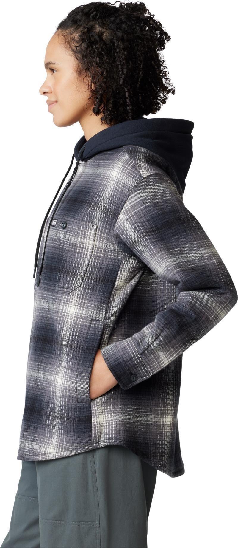 Plusher Microchill Lined Shirt - Womens - black ombre buffalo check 1