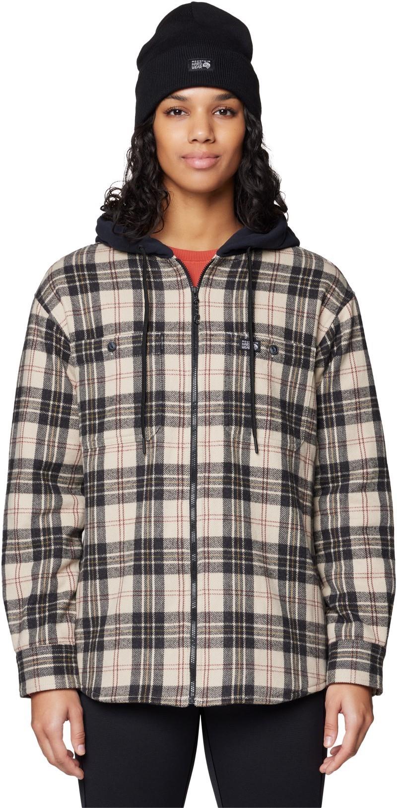 Plusher Microchill Lined Shirt - Womens - fossil tartan plaid 1