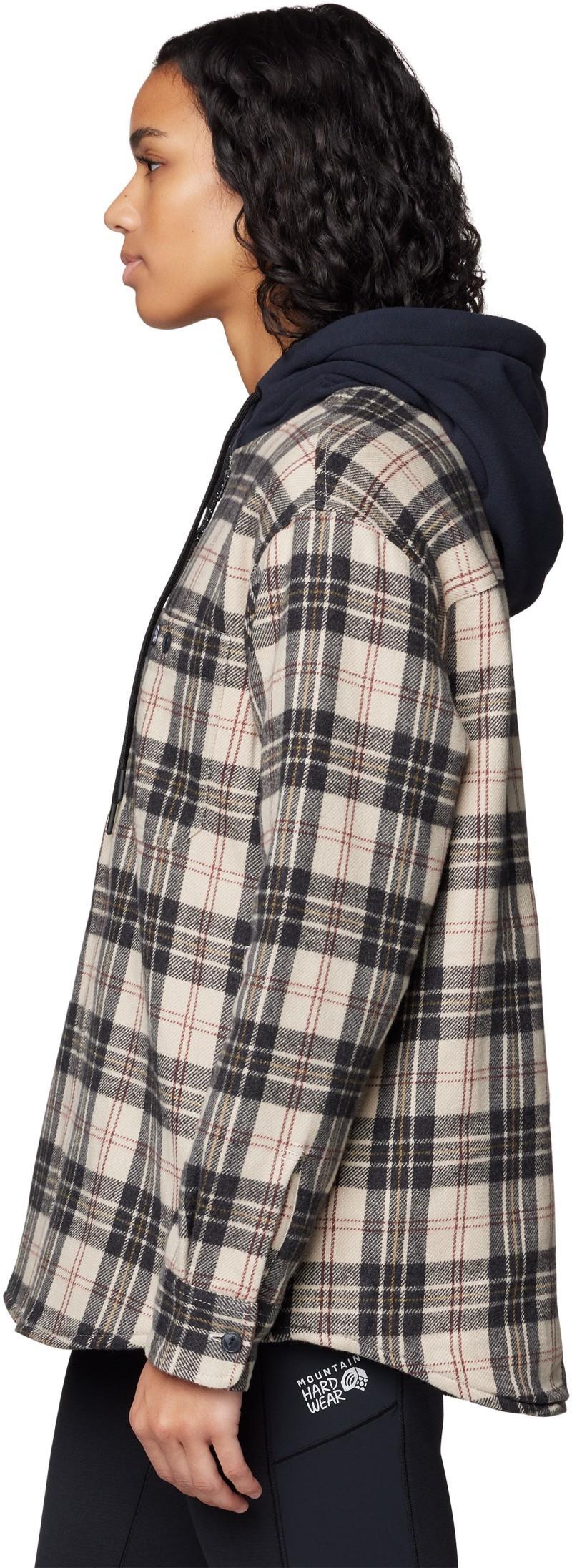 Plusher Microchill Lined Shirt - Womens - fossil tartan plaid 1