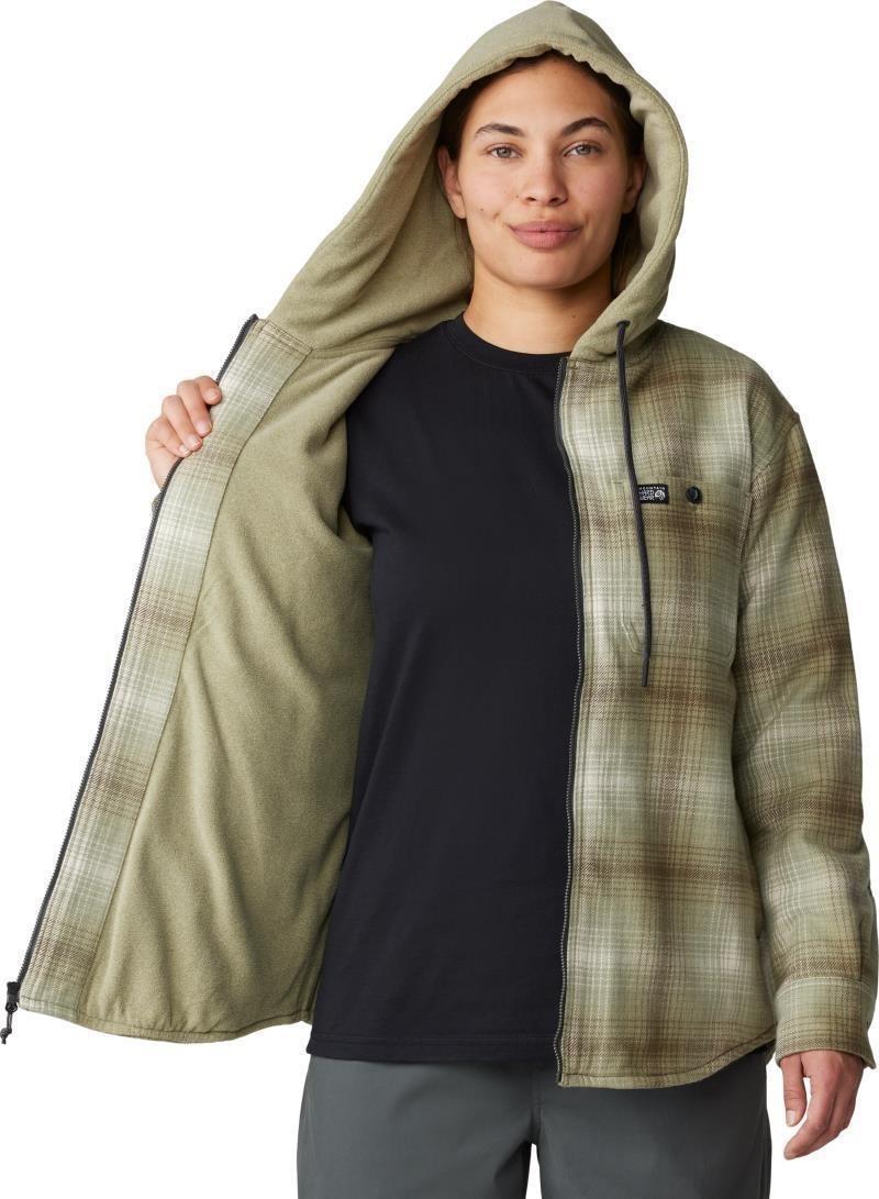 Plusher Microchill Lined Shirt - Womens - white sage ombre buffalo check 1