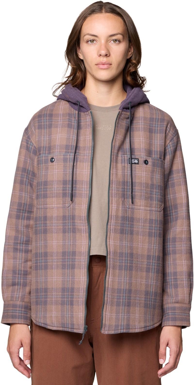 Plusher Microchill Lined Shirt - Womens - wild taupe tartan plaid 1