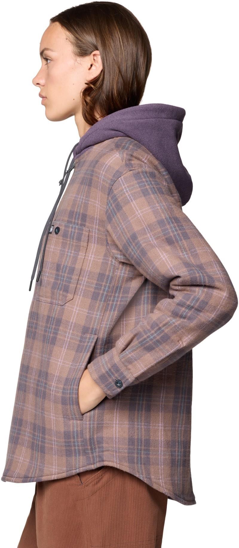 Plusher Microchill Lined Shirt - Womens - wild taupe tartan plaid 1