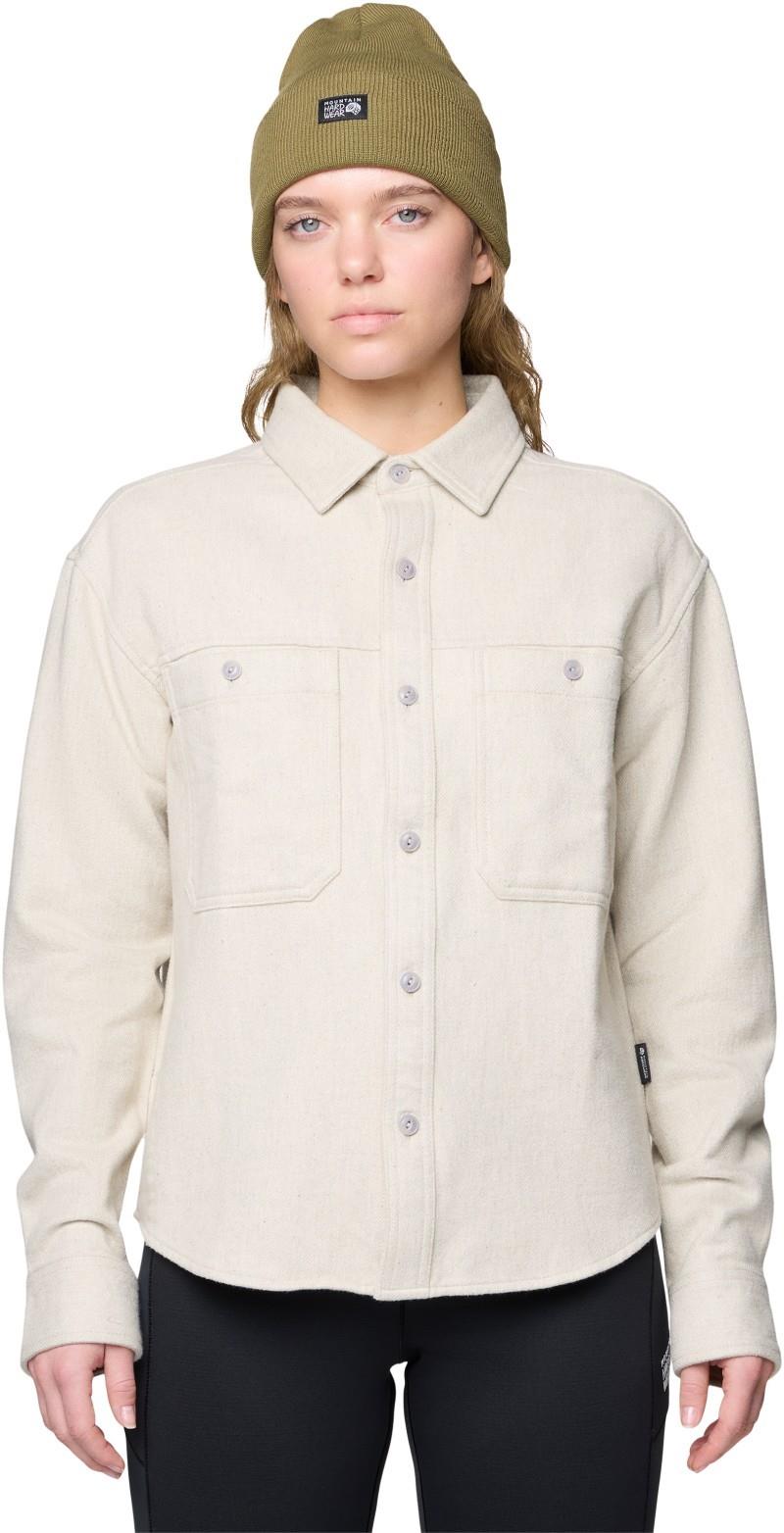 Plusher Relaxed LS Flannel - Womens - stone heather 1