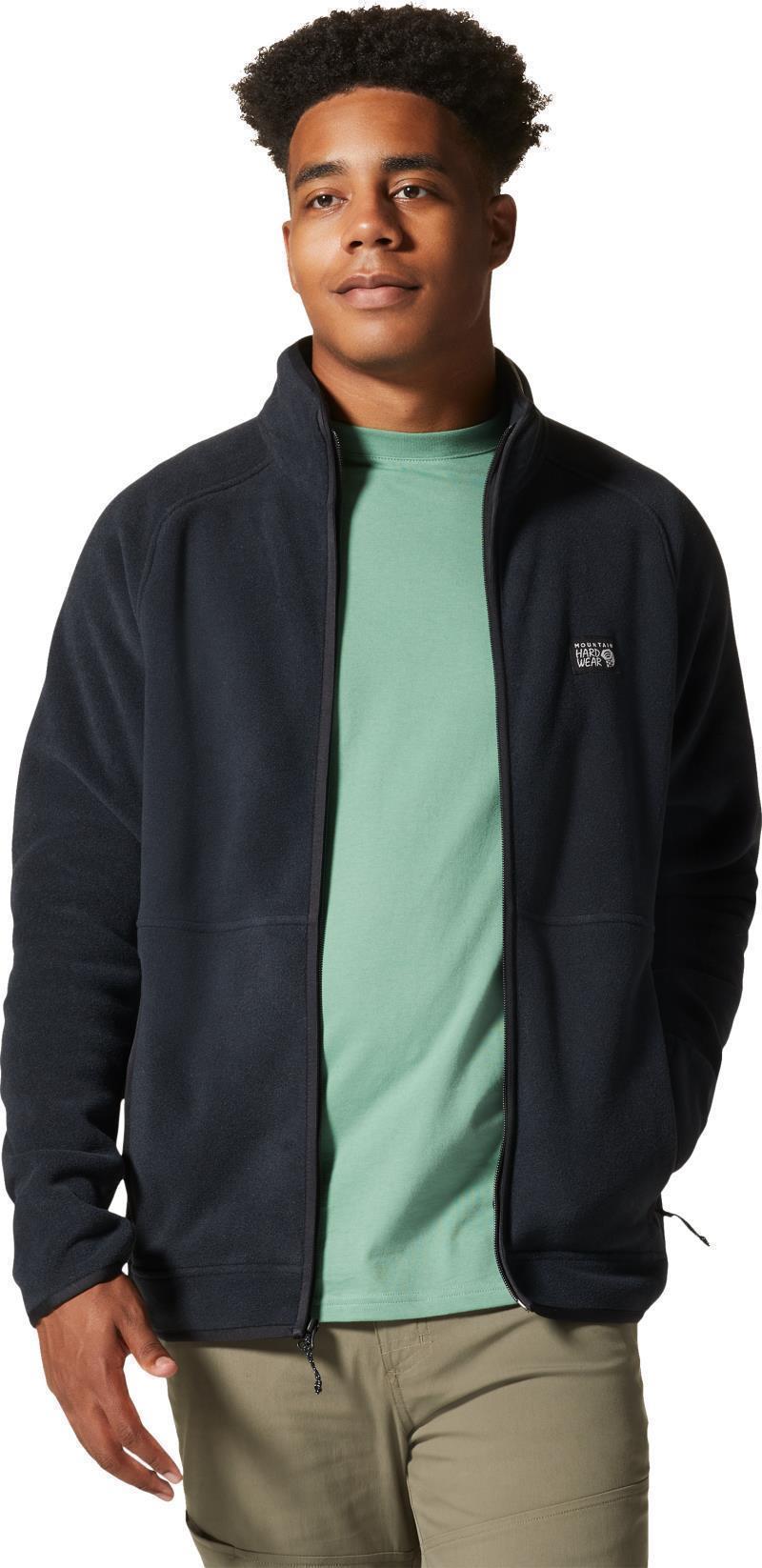 Polartec Double Brushed Full Zip Jacket - Mens - Black 2