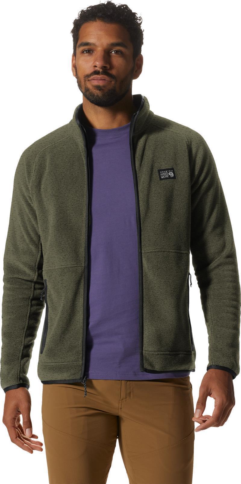 Polartec Double Brushed Full Zip Jacket - Mens - Stone Green Heather 3