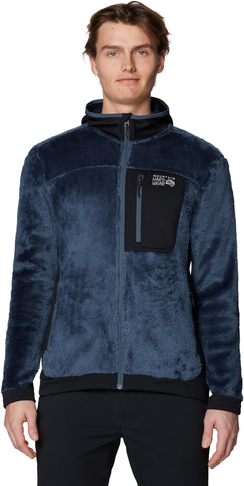 Polartec High Loft Hooded Jacket - Mens - moon blue / black 1