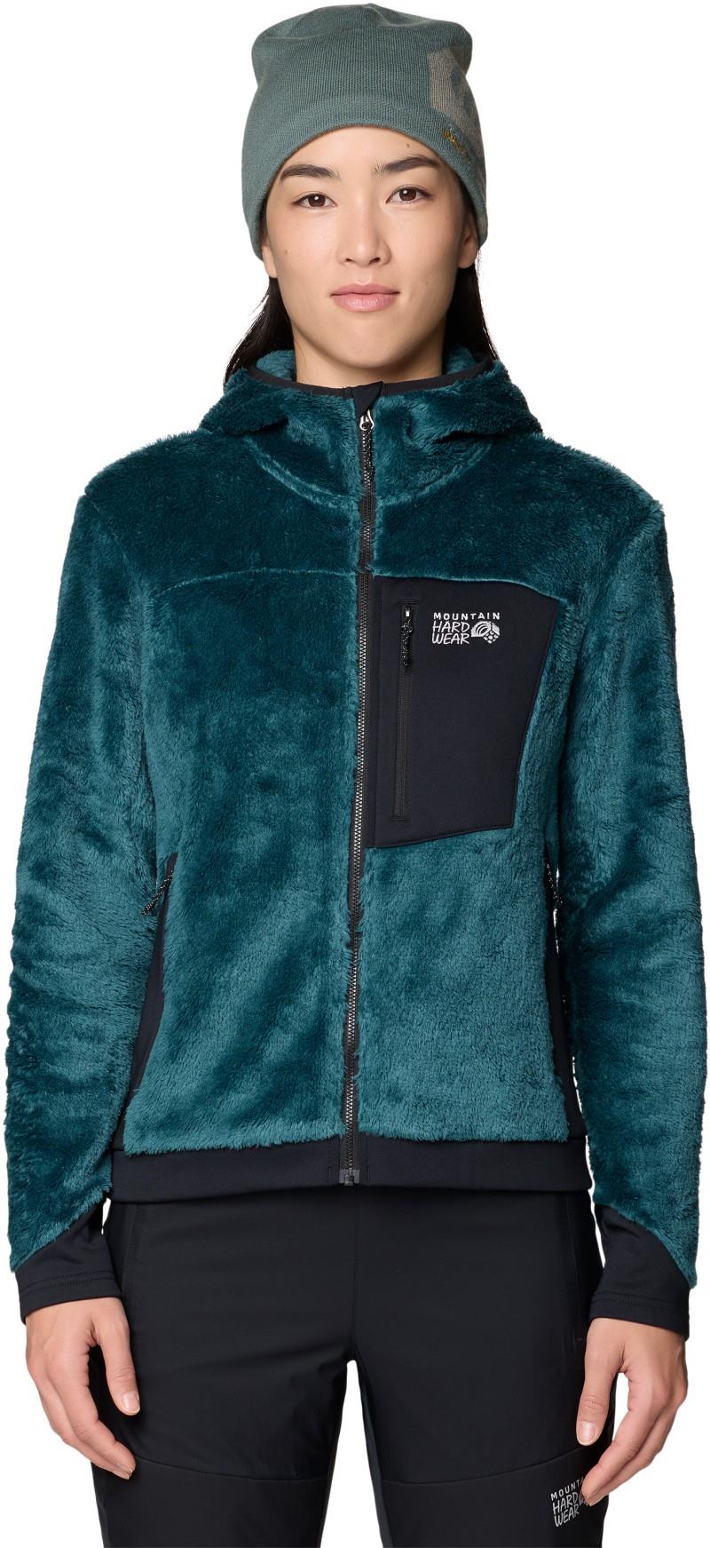 Polartec High Loft Hooded Jacket - Womens - aqua green 1
